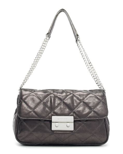 michael kors sloan bag silver|Michael Kors sloan shoulder bag.